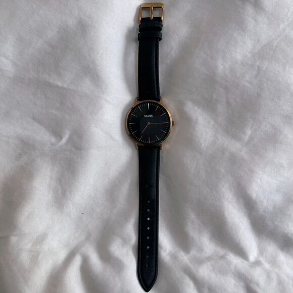 Cluse La Bohème Watch - Black Leather and Rose Gold - Picture 2 of 7